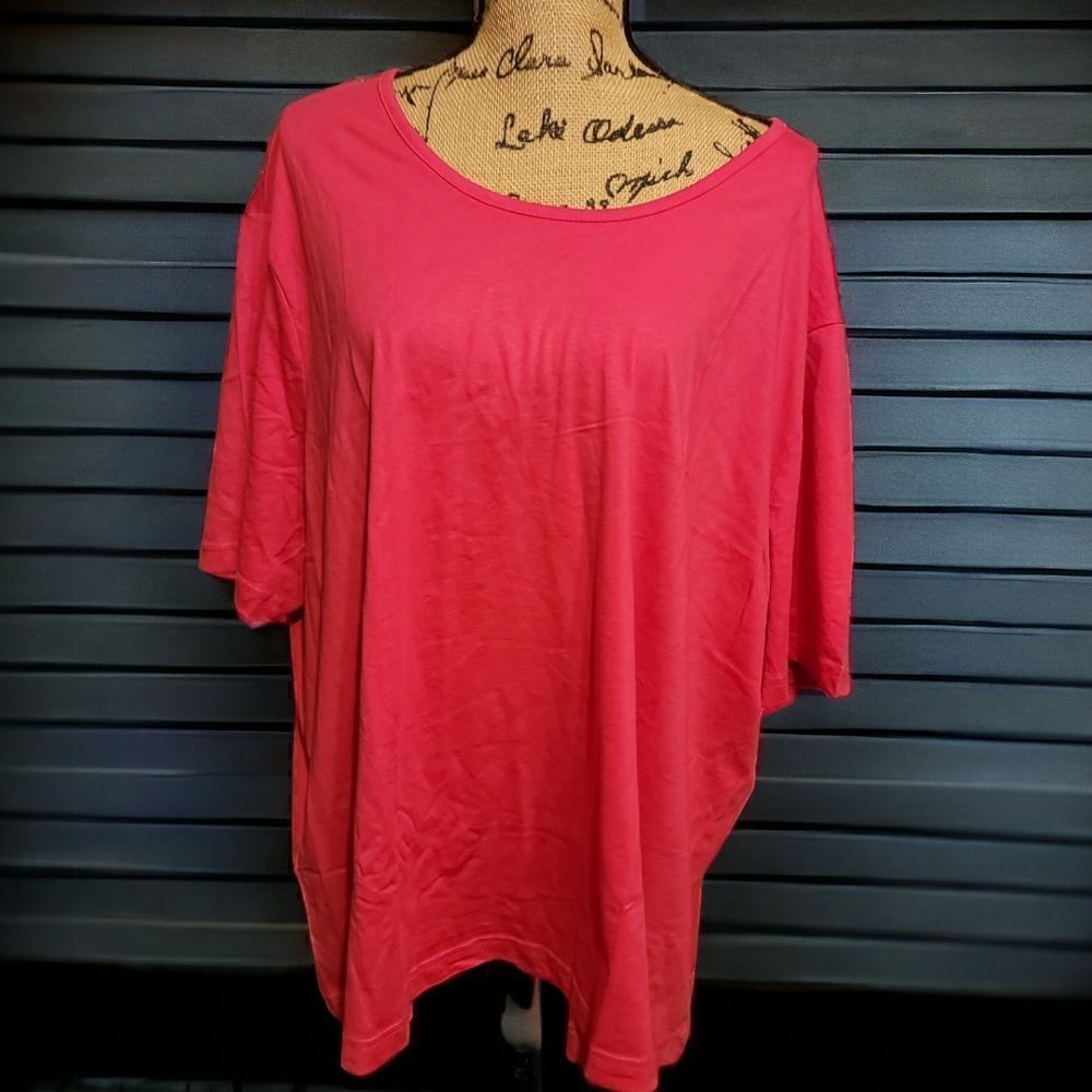 Hot Pink Easy Essentials Cotton Tee Size 4X New in Package